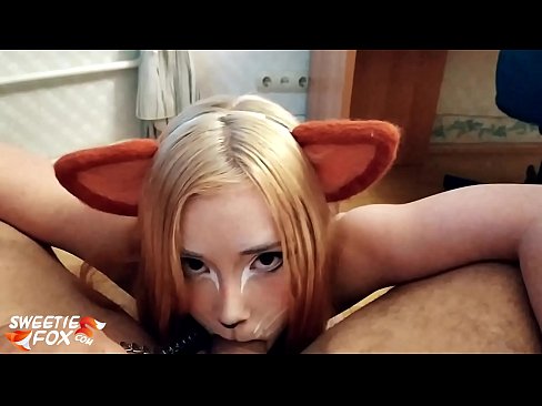 ❤️ Kitsune menelan batang dan air mani di dalam mulutnya ❤❌ Lucah pada kami ❌️